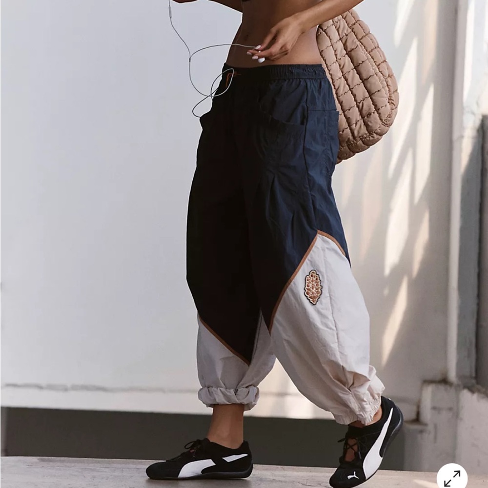 FP Movement by Free People Navy and White Track Pants